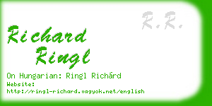 richard ringl business card