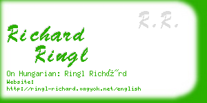 richard ringl business card